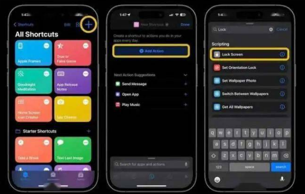 吉木乃苹果14锁屏维修店分享iPhone14升级iOS16.4后如何创建锁屏快捷方式 